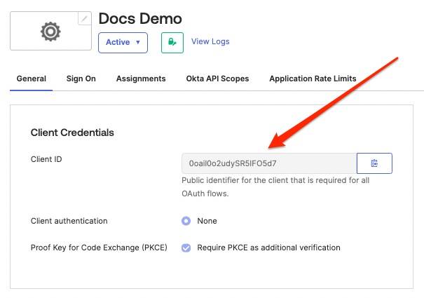 Okta clientId